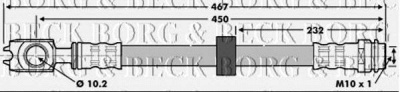 BORG & BECK bbh6631 -  Тормозной шланг